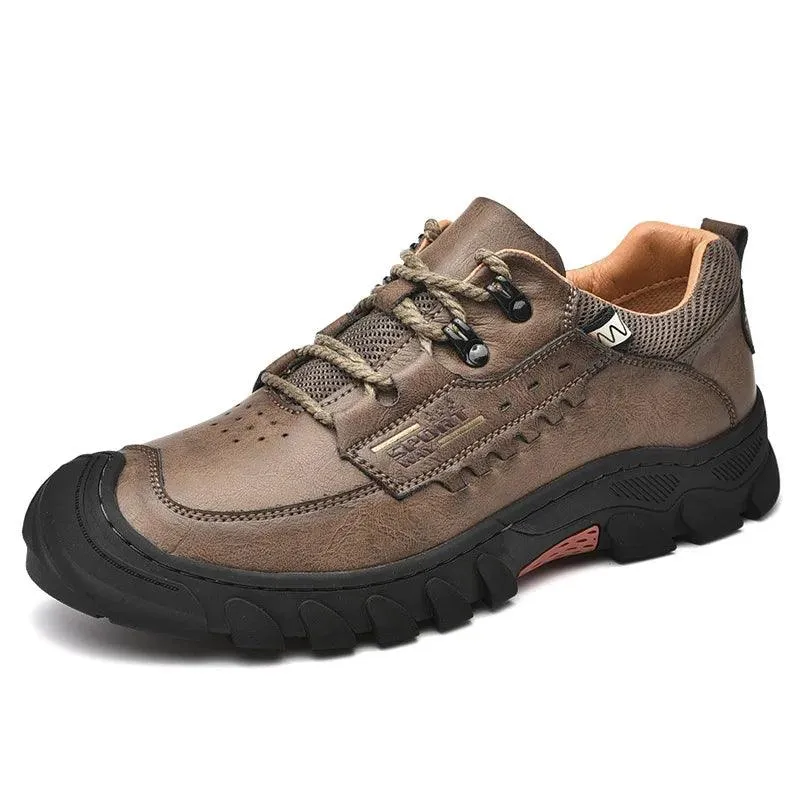 Men's Genuine Leather Hiking Shoes – Wear-Resistant Outdoor Adventures Sneakers