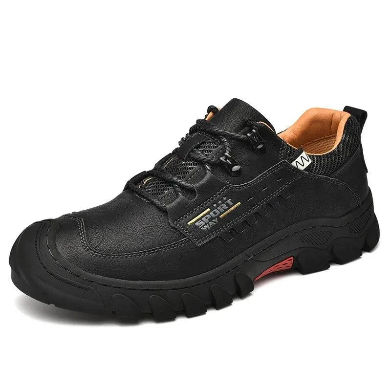 Men's Genuine Leather Hiking Shoes – Wear-Resistant Outdoor Adventures Sneakers