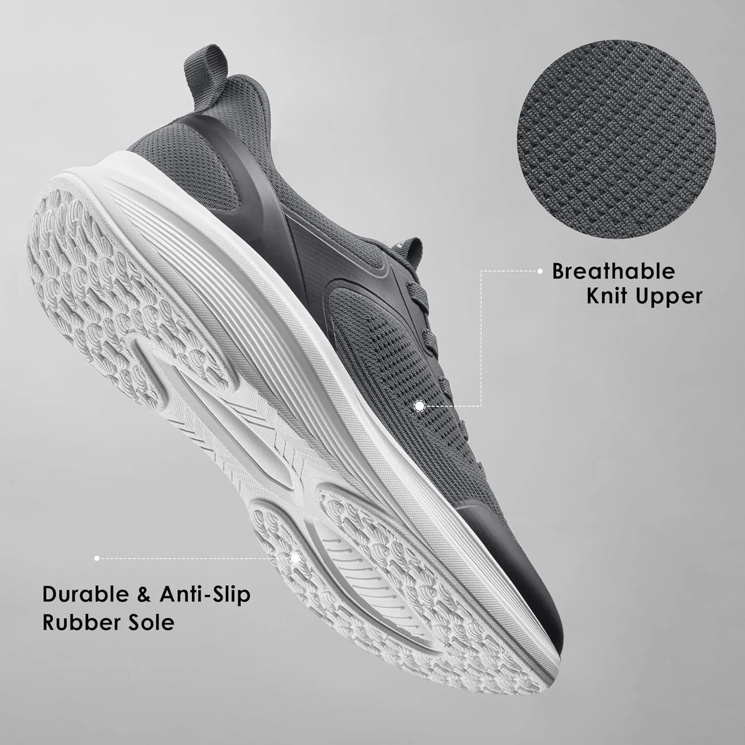 Men's Hands Free Slip On Walking Shoes Comfortable Breathable Casual Shoes for Men Knit Tennis Sneaker