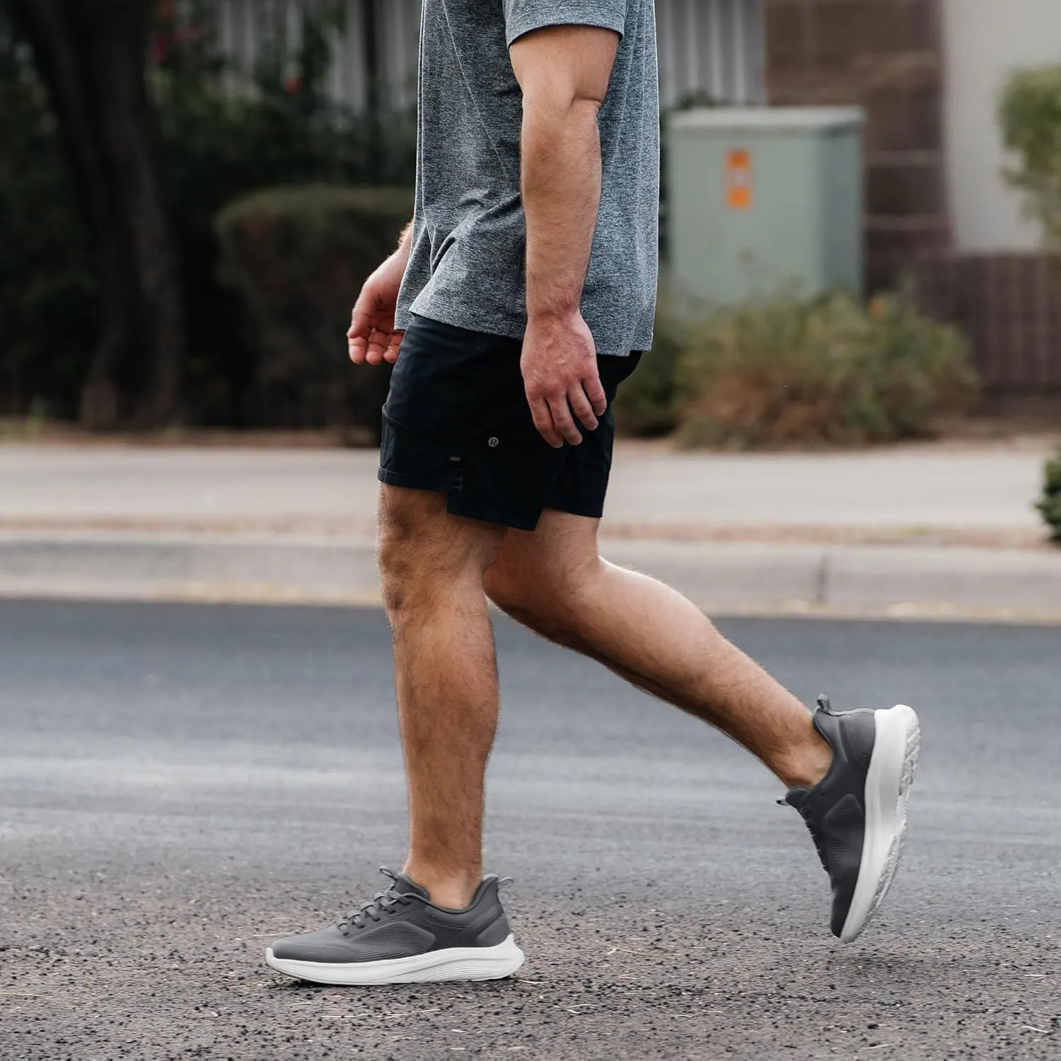 Men's Hands Free Slip On Walking Shoes Comfortable Breathable Casual Shoes for Men Knit Tennis Sneaker