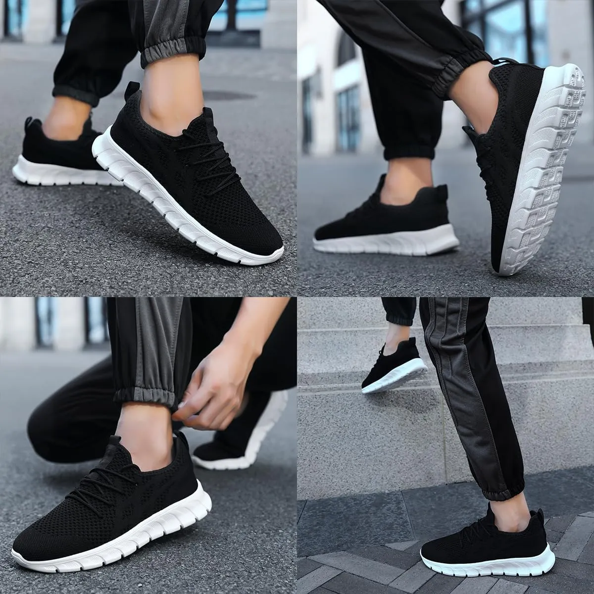 Men's Road Running Shoes Walking Tennis Sports Slip On Sneaker Workout Gym Comfortable Fashion Shoes for Men