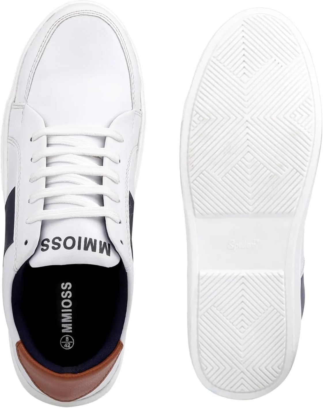 Mens' Shoes | Casual Sneakers White/Blue Shoes for Men