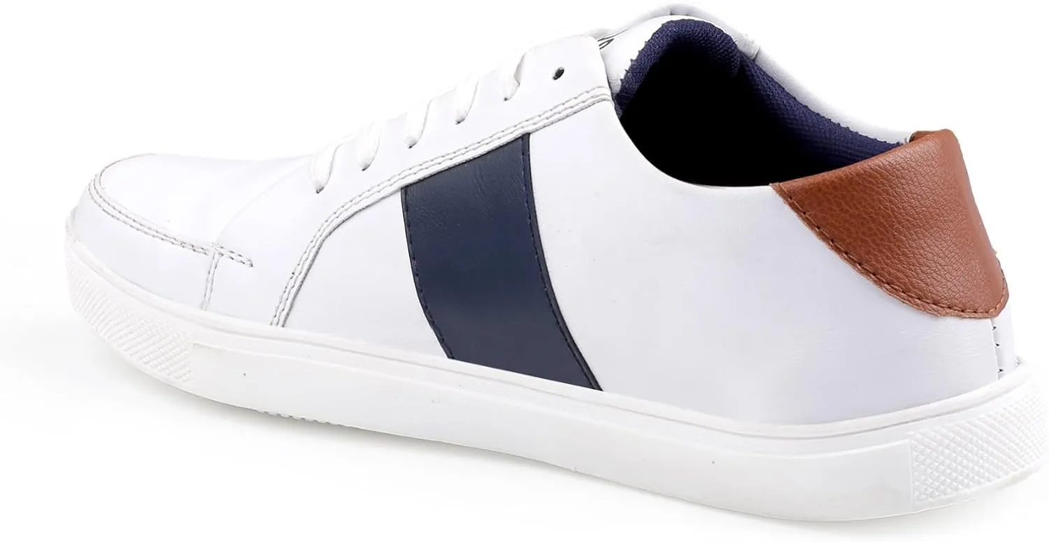 Mens' Shoes | Casual Sneakers White/Blue Shoes for Men