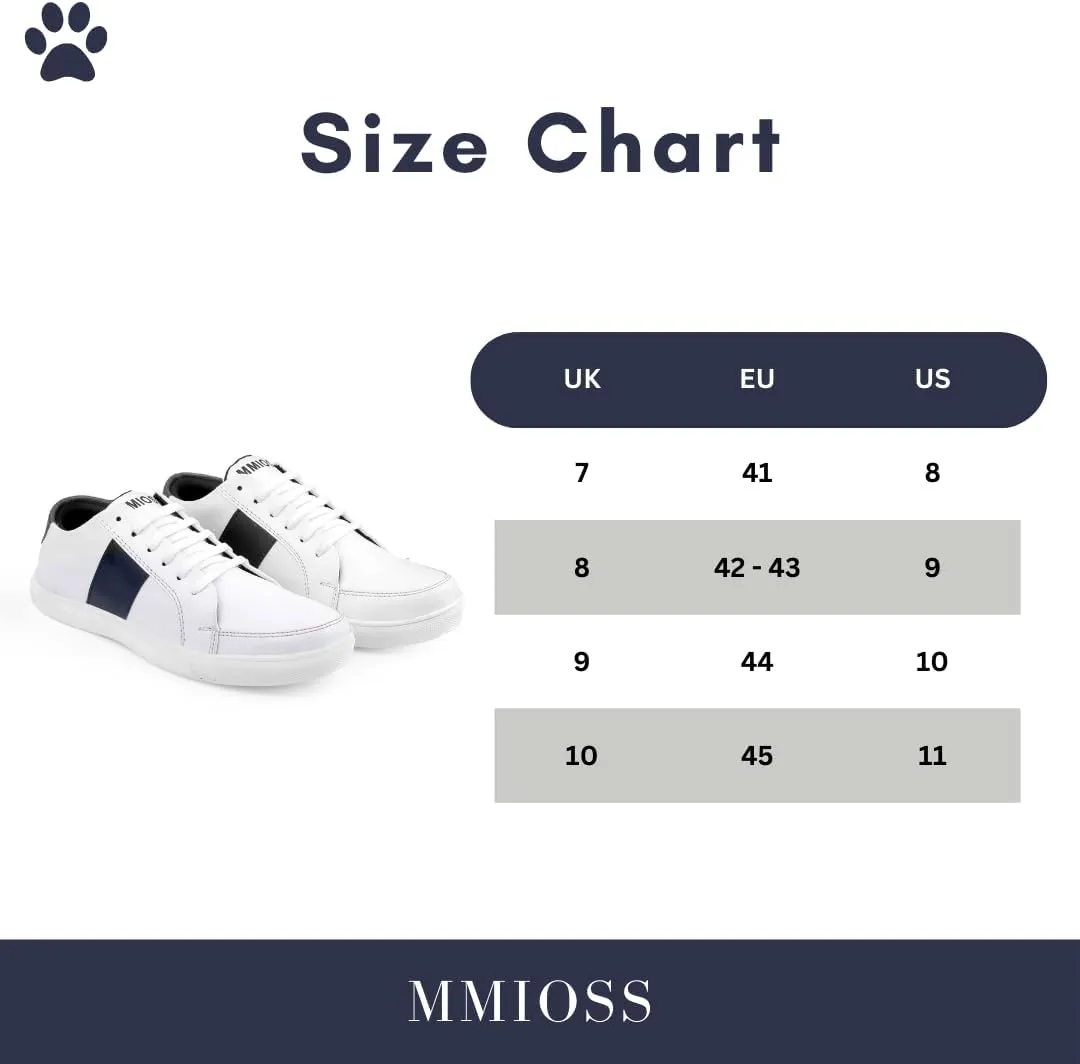 Mens' Shoes | Casual Sneakers White/Blue Shoes for Men