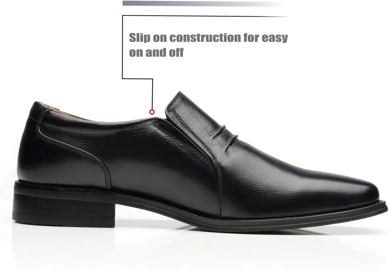 Men's Slip On Loafers Business Casual Comfortable Classic Leather Dress Shoes for Men