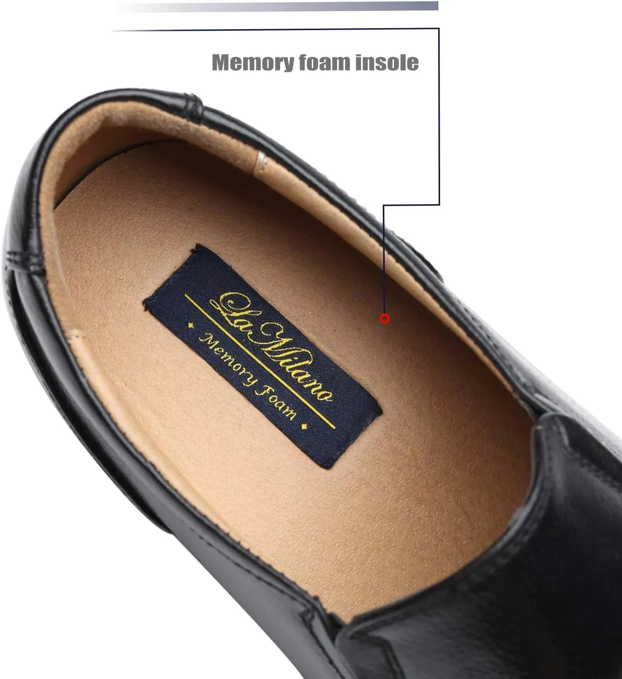Men's Slip On Loafers Business Casual Comfortable Classic Leather Dress Shoes for Men