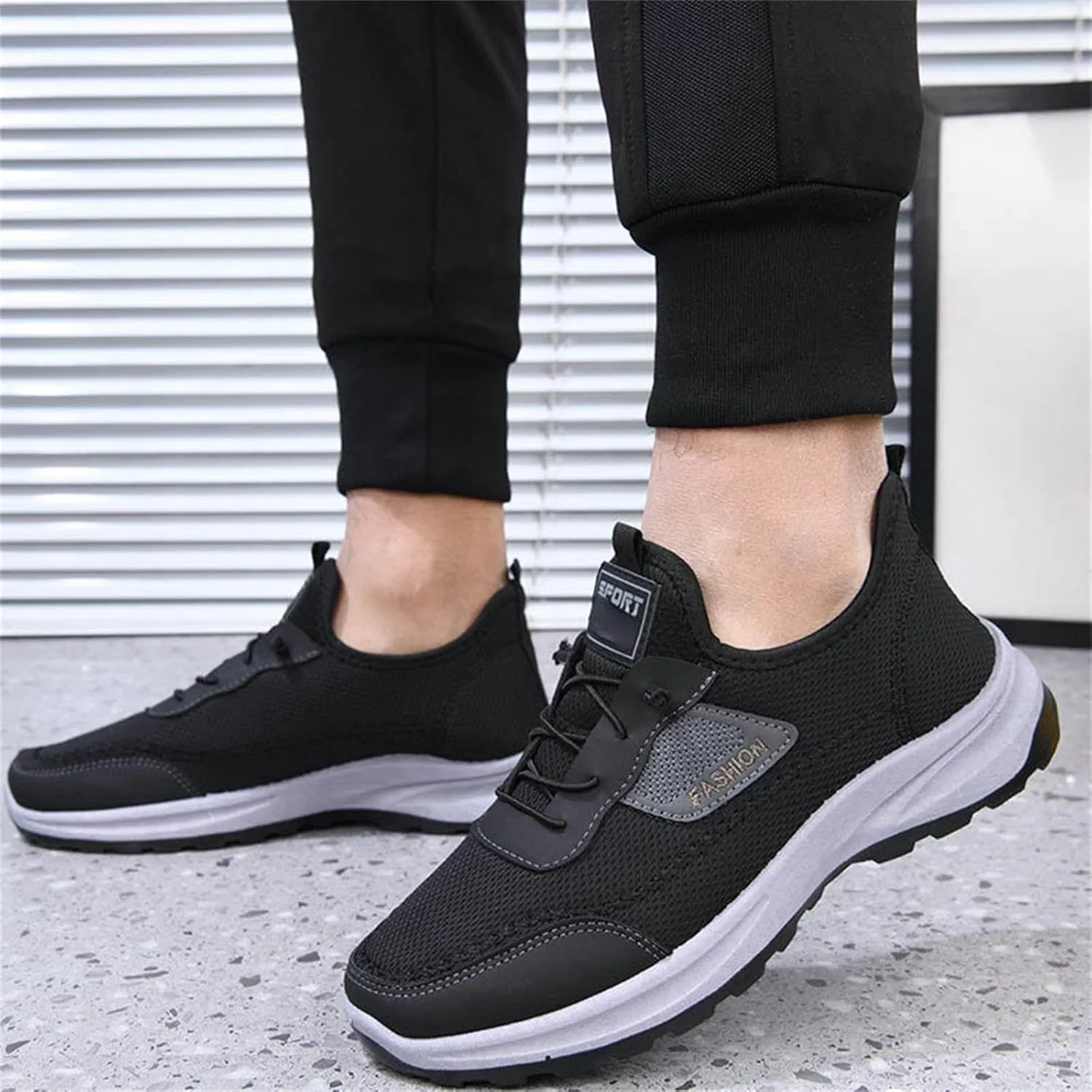 Men's Slip-on Orthopedic Non-Slip Walking Loafers Breathable Arch Support Outdoor Hiking Sneakers Casual Flats
