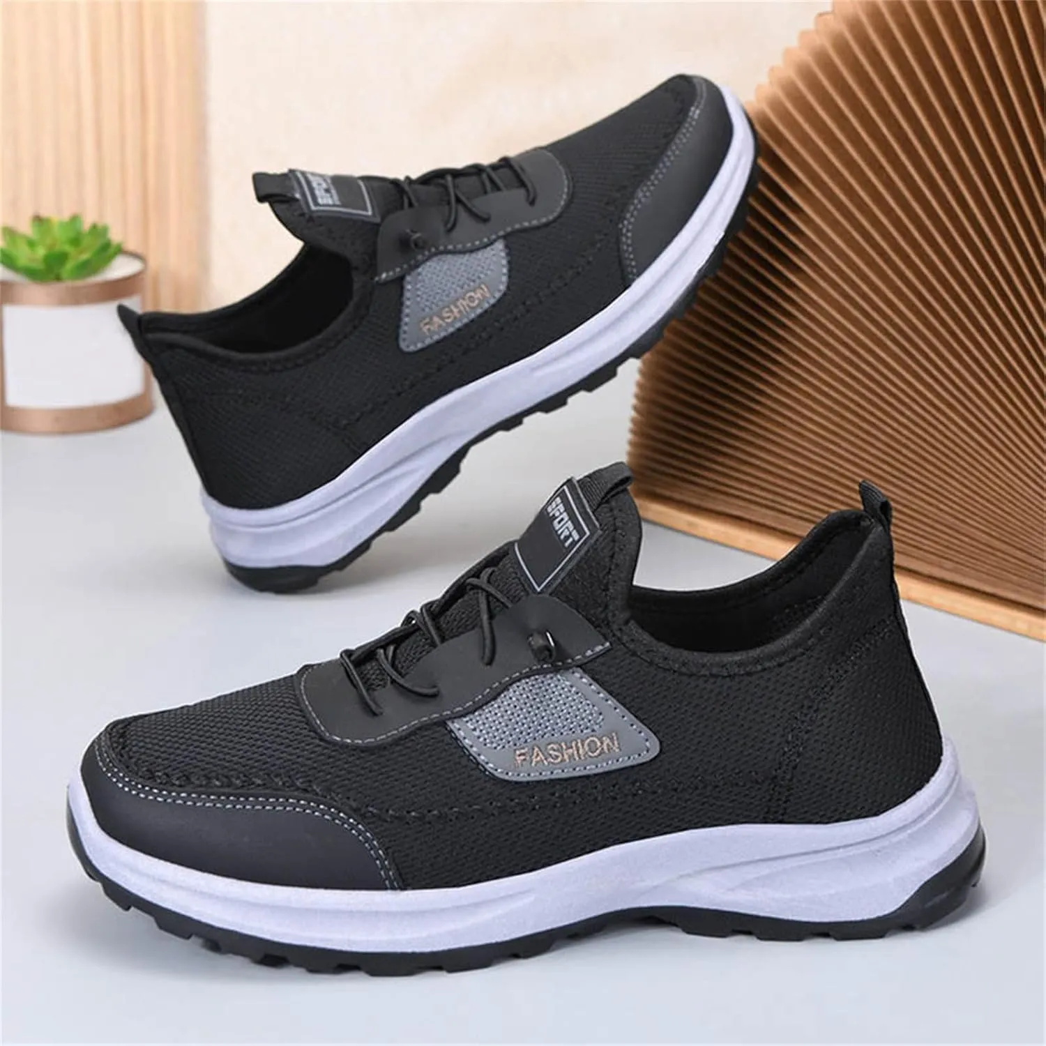 Men's Slip-on Orthopedic Non-Slip Walking Loafers Breathable Arch Support Outdoor Hiking Sneakers Casual Flats