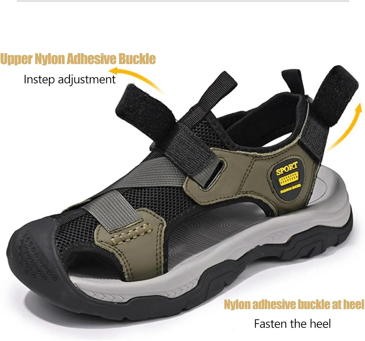 Mens Summer Casual Closed Toe Leather Handmade ls Outdoor Fisherman Beach Shoes For Outdoor Walking Driving