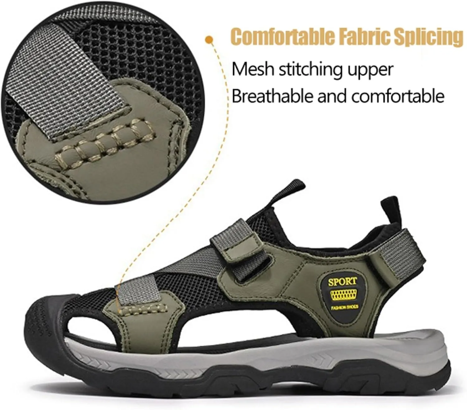 Mens Summer Casual Closed Toe Leather Handmade ls Outdoor Fisherman Beach Shoes For Outdoor Walking Driving