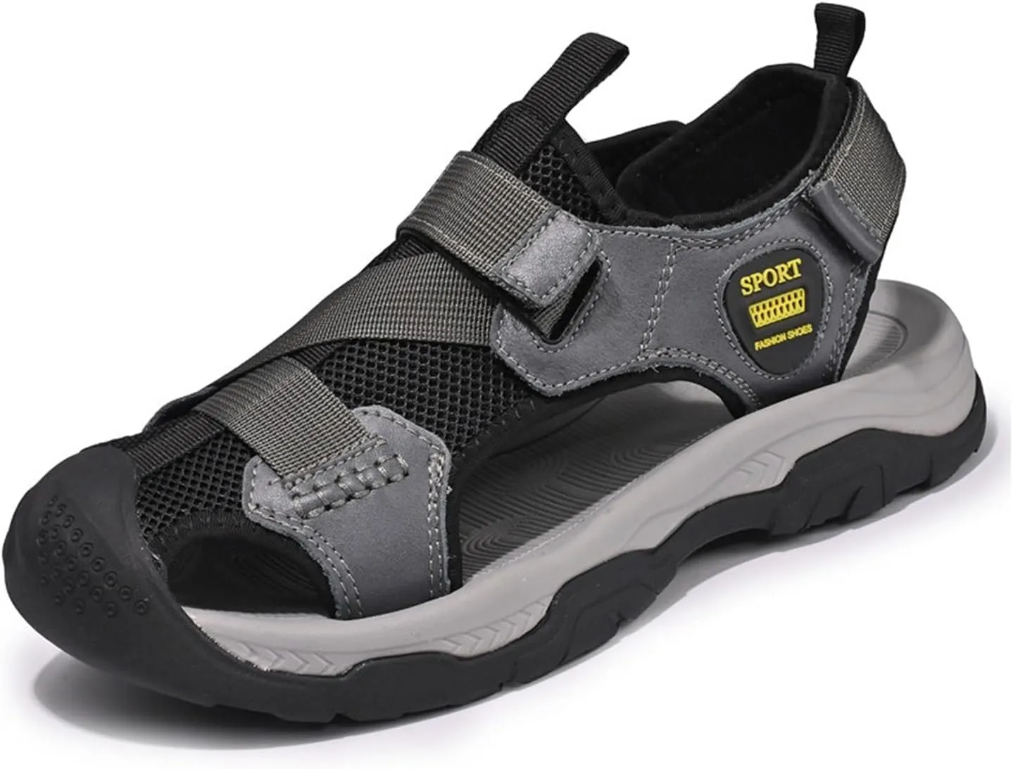 Mens Summer Casual Closed Toe Leather Handmade ls Outdoor Fisherman Beach Shoes For Outdoor Walking Driving