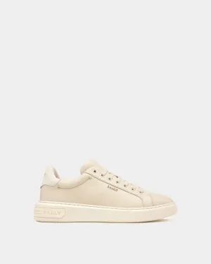 Miky Leather Sneakers In Denty White & White