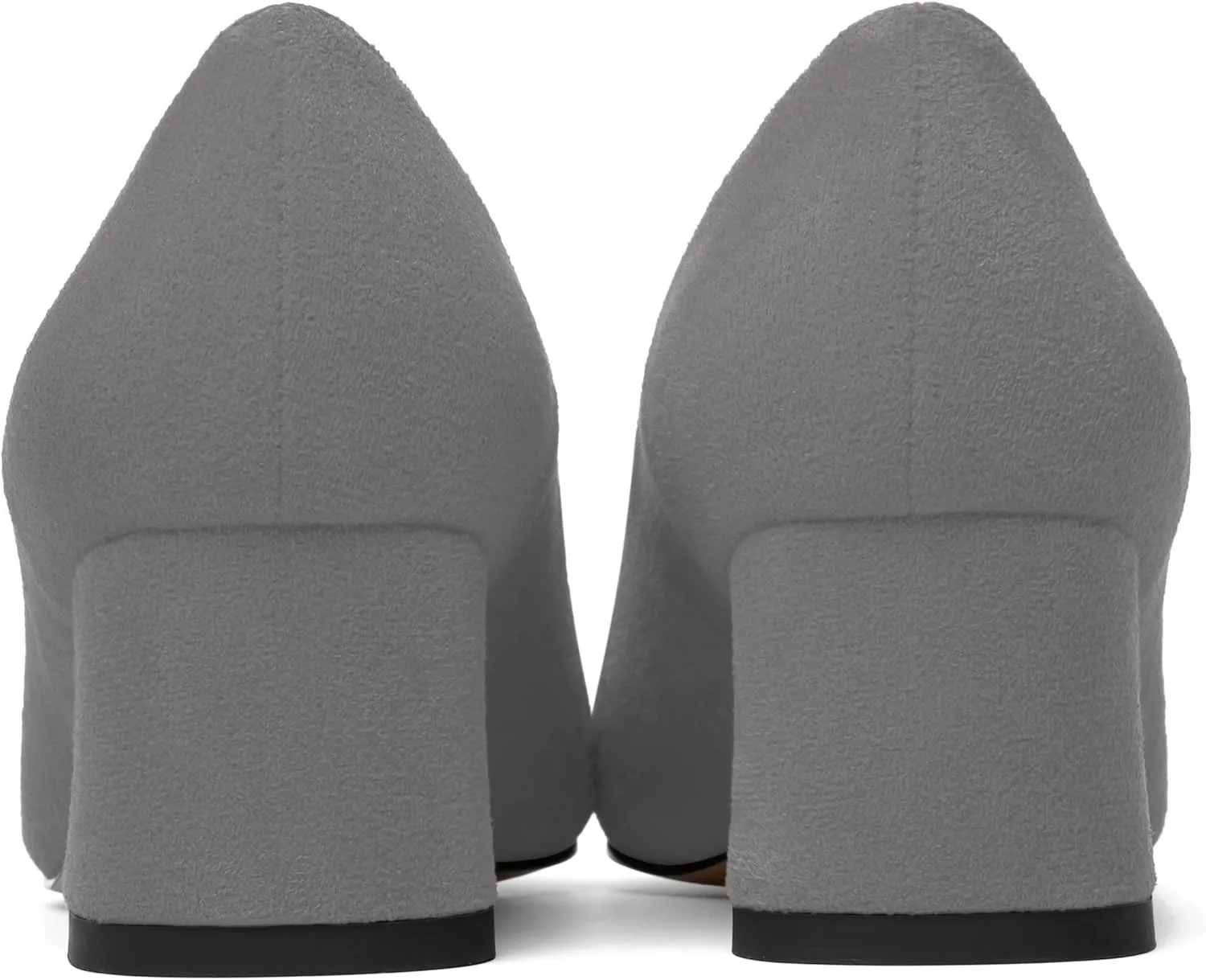 MODENCOCO Womens Suede Slip On Comfortable Formal Round Toe Office Chunky Low Heel Pumps Dress Shoes 2 Inch