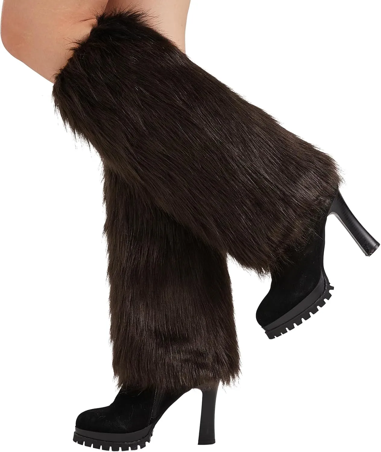 Nanxson Womens Fur Leg Warmer Winter Furry Long Boot Cuffs Cover TTW0034