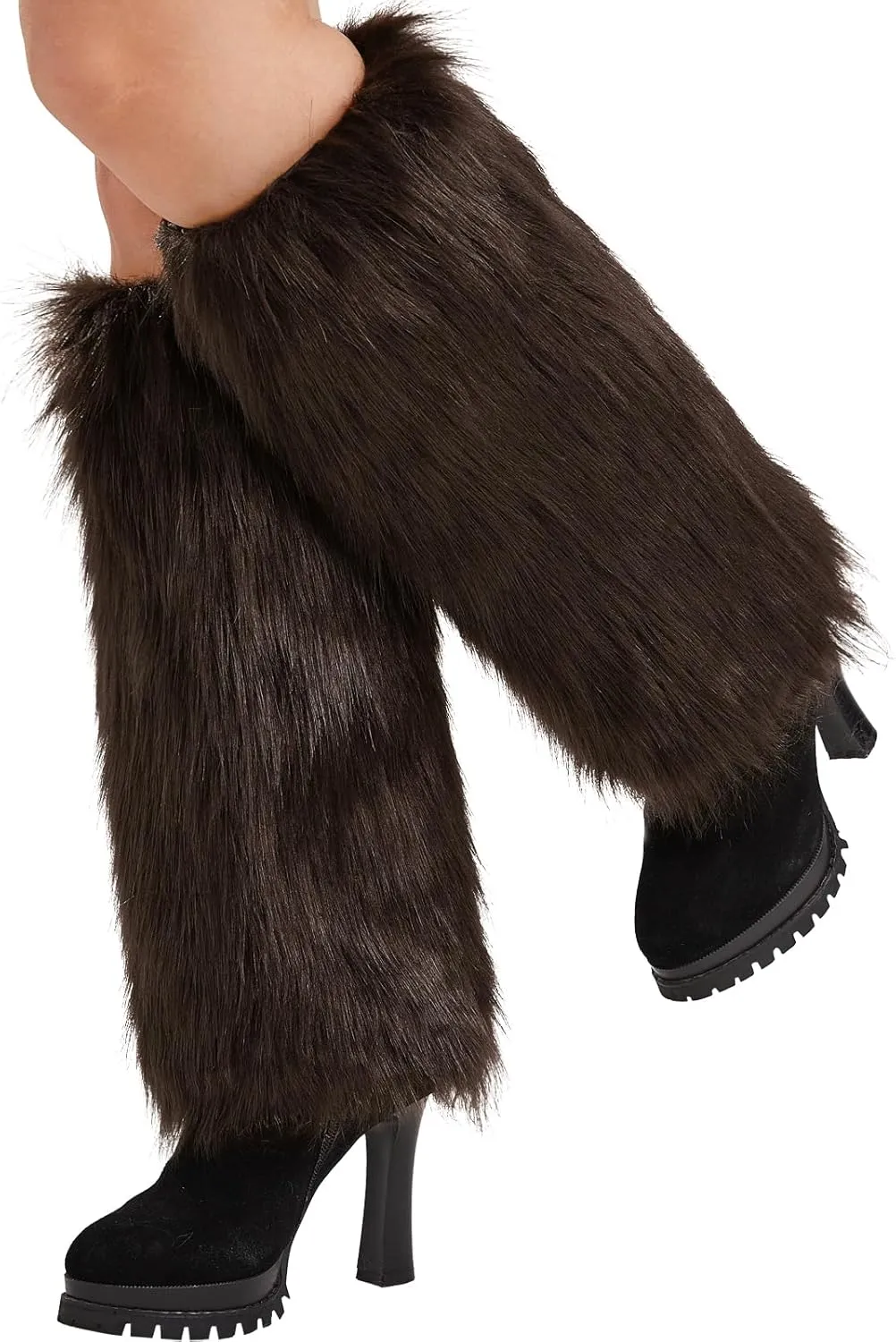 Nanxson Womens Fur Leg Warmer Winter Furry Long Boot Cuffs Cover TTW0034