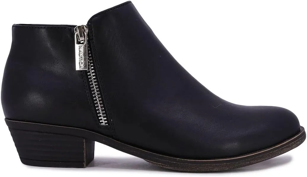Nautica Women's Ankle Boot with Side Zipper - Stylish Dress Boot for Women | Featuring a Low Heel, Chic Design, and Versatile Sizing | The Perfect Ankle Bootie for Dressy and Casual Occasions - Alara