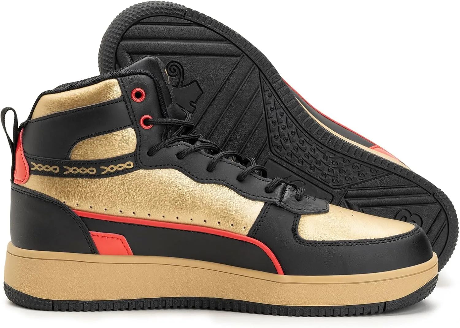 Negash High Top Sneakers for Men - Fashionable and Durable Mens Casual High-Top Sneakers with Premium Leather, Ankle Support for On & Off