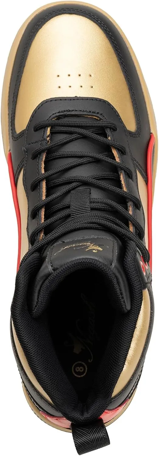 Negash High Top Sneakers for Men - Fashionable and Durable Mens Casual High-Top Sneakers with Premium Leather, Ankle Support for On & Off