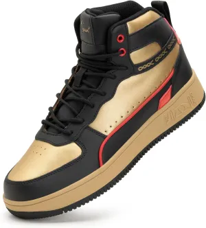 Negash High Top Sneakers for Men - Fashionable and Durable Mens Casual High-Top Sneakers with Premium Leather, Ankle Support for On & Off