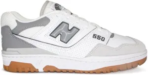 New Balance Men's 550 Sneakers, White/Grey, 9.5 Medium US