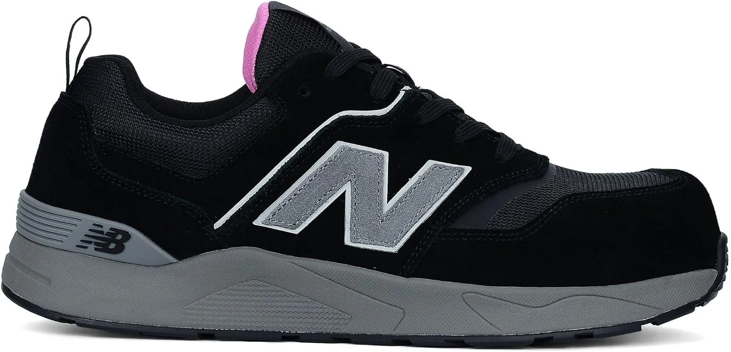 New Balance Women's Elite Lite Electrical Hazard Medium Composite Toe, Industrial Work Shoe Lightweight & Slip Resistant, Black Rose, 8.5