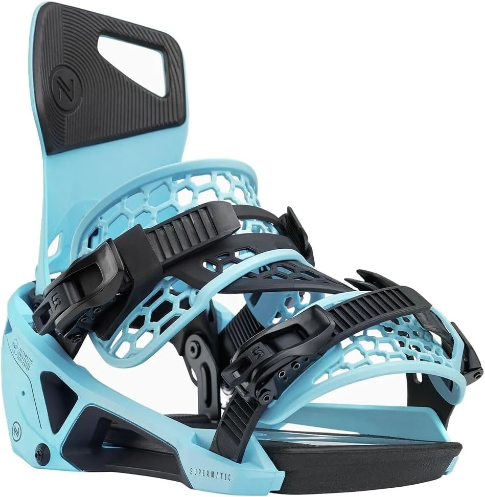 Nidecker Supermatic Snowboard First Universal, Dual-Entry, Automatic Binding - Comfortable and Reliable as a Regular Two-Strap Binding - Genuine Game Changer with its Drop in tech