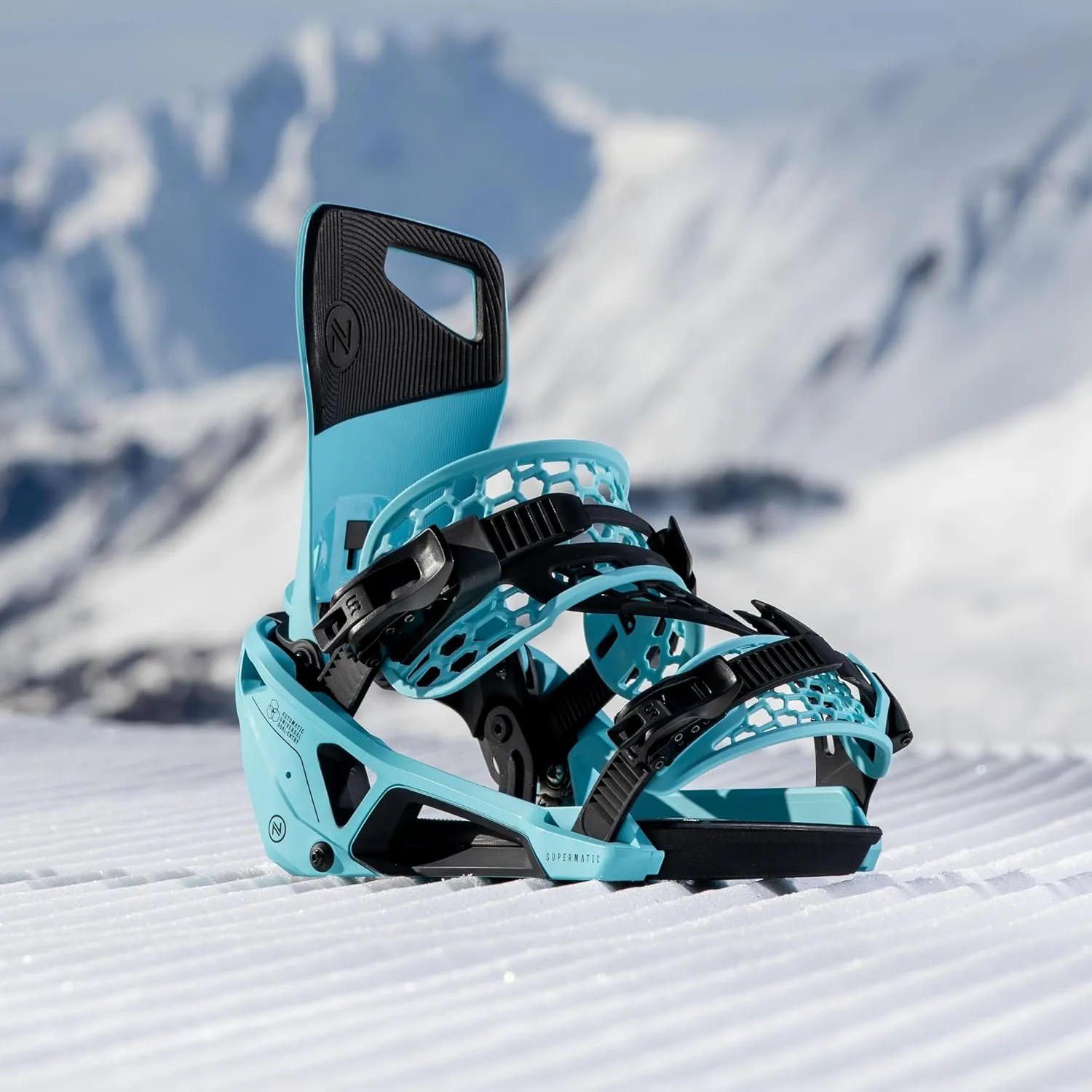 Nidecker Supermatic Snowboard First Universal, Dual-Entry, Automatic Binding - Comfortable and Reliable as a Regular Two-Strap Binding - Genuine Game Changer with its Drop in tech