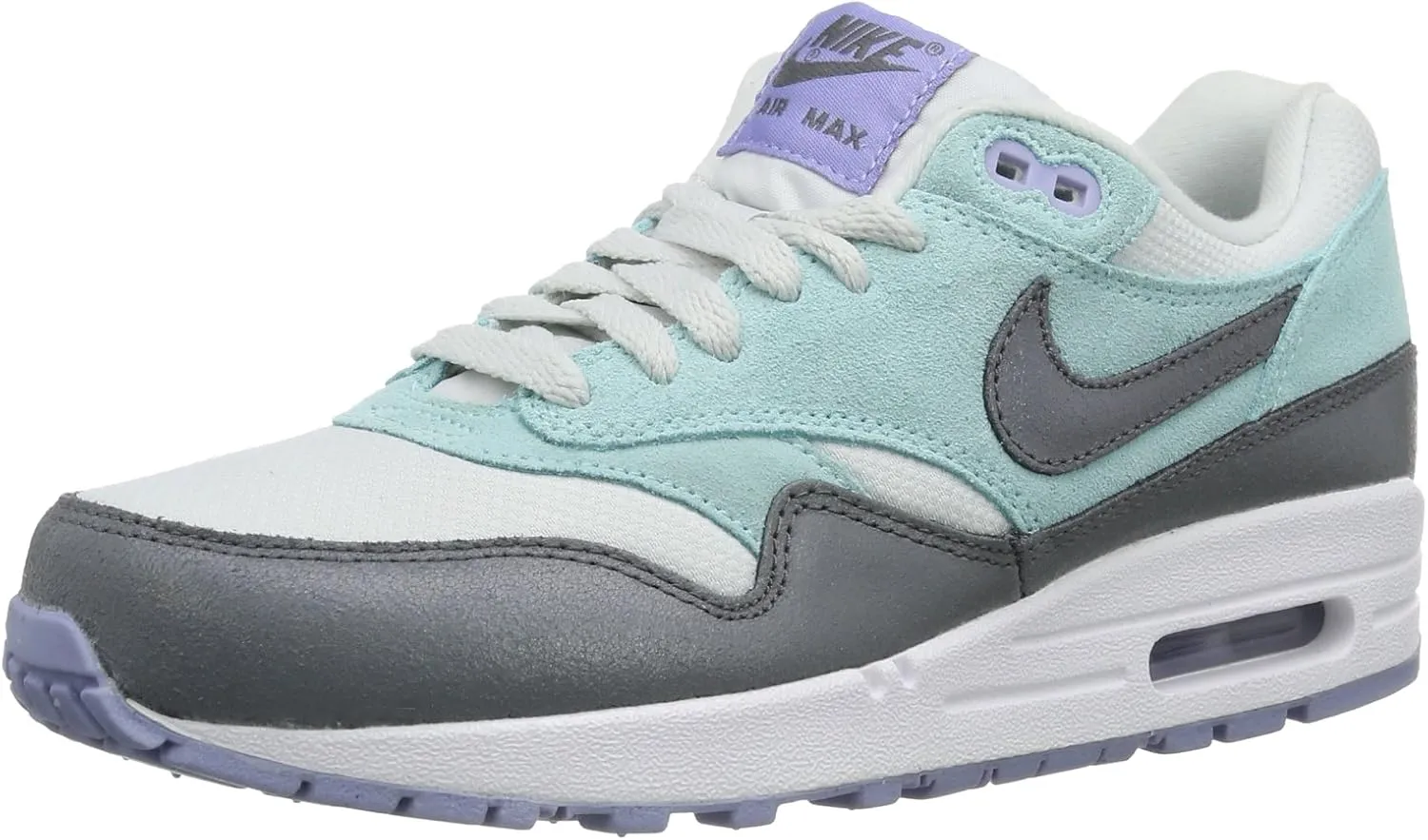 Nike AIR MAX 1 Essential Women's Sneakers LT Base Grey/ Glacier Ice/Purple Fade/Cool Grey 599820-004 (SIZE: 7.5)