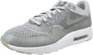 Nike Air Max 1 Ultra Flyknit Mens Running Trainers 843384 Sneakers Shoes (US 6, Wolf Grey White 001)