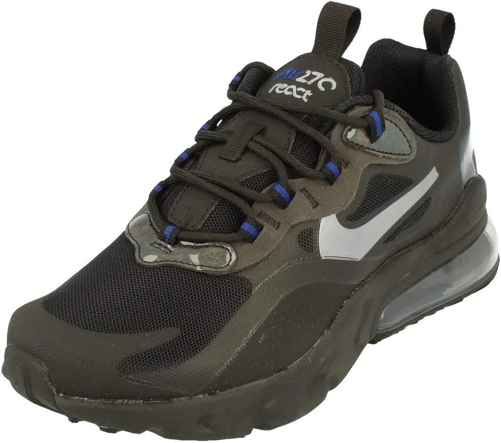 Nike Air Max 270 React GS Running Trainers CZ4209 Sneakers Shoes (UK 6 us 7Y EU 40, Black Metallic Cool Grey 001)