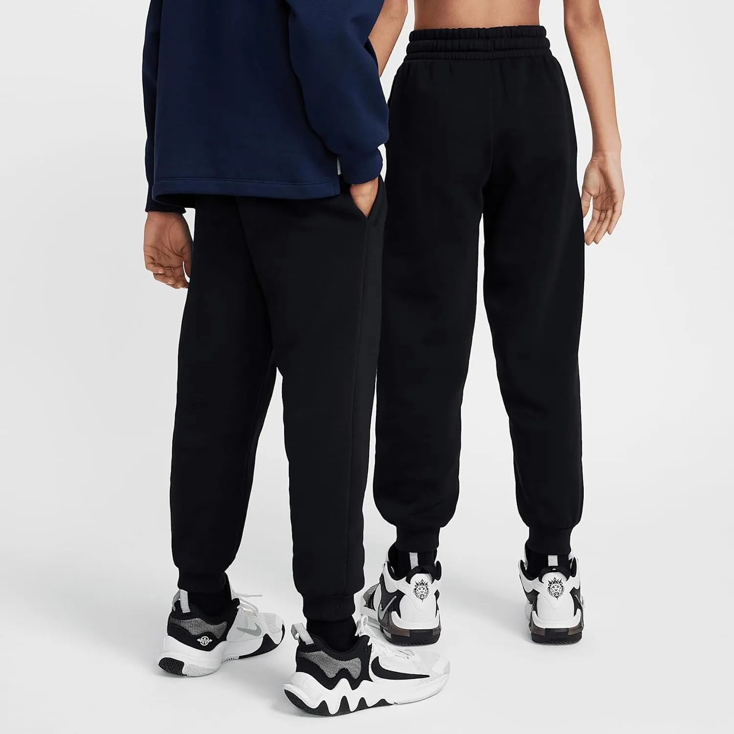 Nike Culture of Basketball Big Kids' Fleece Basketball Pants (HF8163-010, Black/Dark Smoke Grey)
