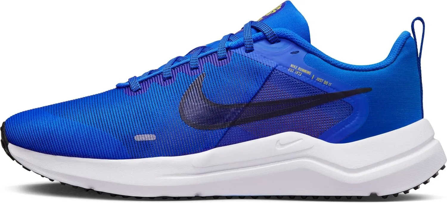 Nike Downshifter 12 Mens Running Trainers DD9293 Sneakers Shoes (UK 8.5 US 9.5 EU 43, Racer Blue Black high Voltage 402)