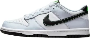 Nike Dunk Low Big Kids' Shoes (FB9109-107, White/Football Grey/Green Strike/Black)