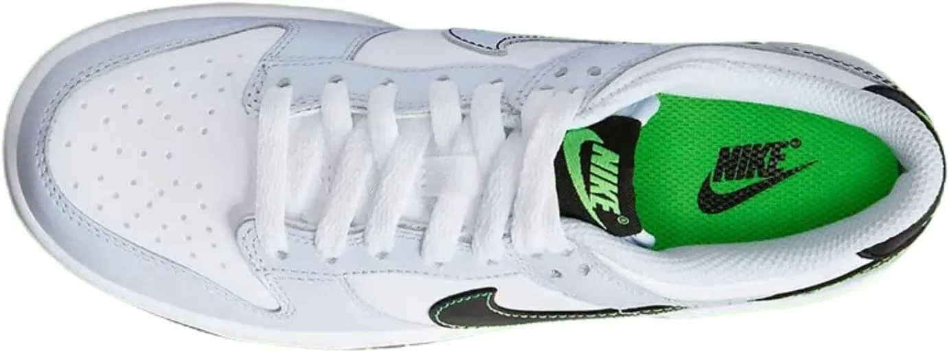 Nike Dunk Low Big Kids' Shoes (FB9109-107, White/Football Grey/Green Strike/Black)