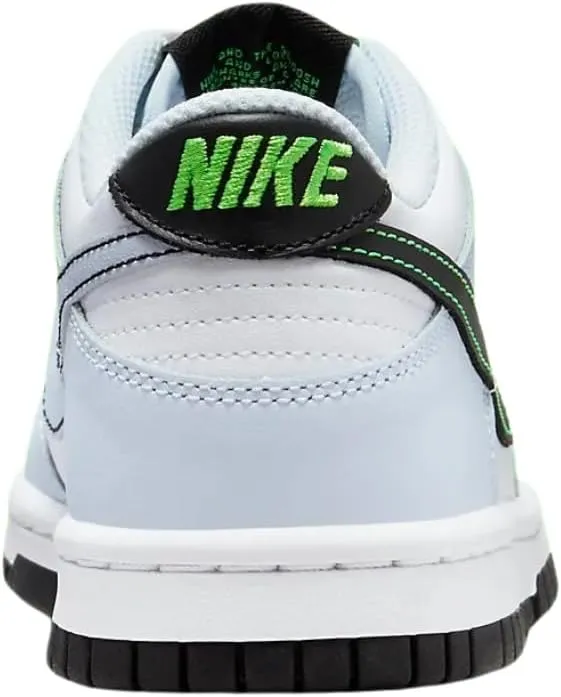 Nike Dunk Low Big Kids' Shoes (FB9109-107, White/Football Grey/Green Strike/Black)