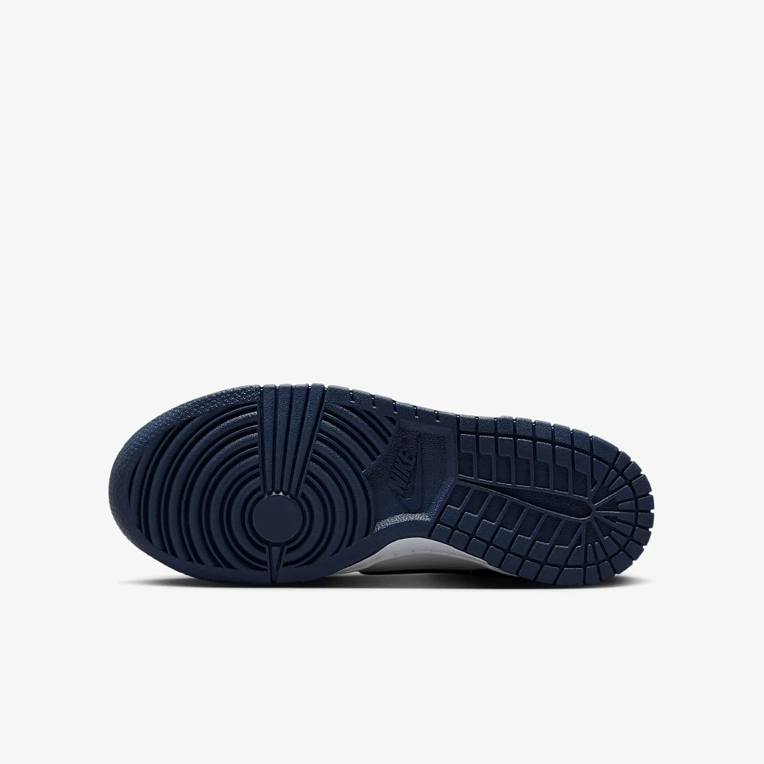 Nike Dunk Low Big Kids' Shoes (FB9109-116, White/White/Midnight Navy)