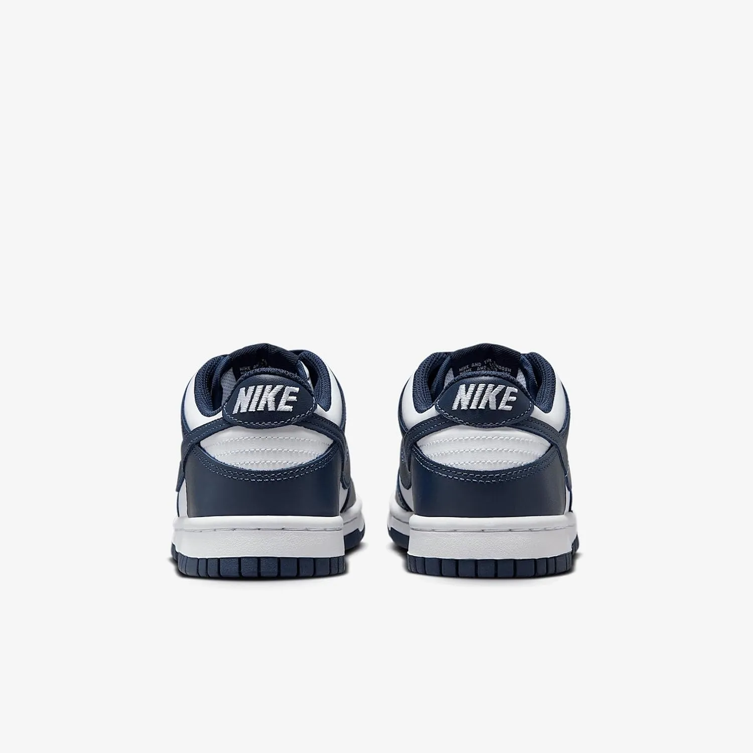 Nike Dunk Low Big Kids' Shoes (FB9109-116, White/White/Midnight Navy)