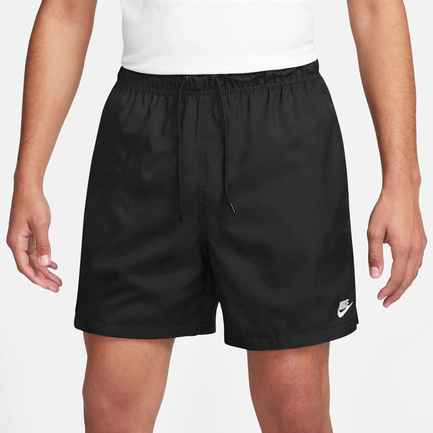 Nike Men's Club Woven Flow Shorts, Black/White