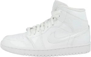 Nike WMNS Air Jordan 1 Mid Womens Sneakers BQ6472-100, White/White-White, Size US 6.5