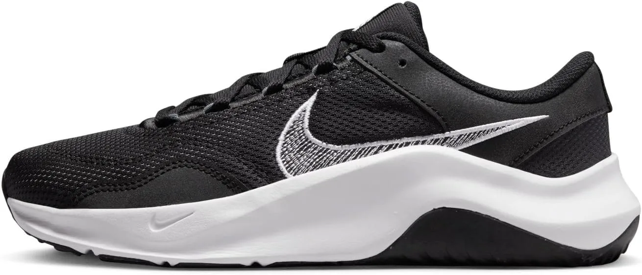 Nike Womens Legend Essential 3 NN Running Trainers DM1119 Sneakers Shoes (UK 4.5 US 7 EU 38, Black White Iron Grey 001)