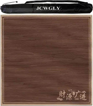 Non-Slip Crystal Velvet Mahjong Mat for Table, Quiet Noise Reduction Table Cover for Home Chess Room Mahjong Poker Cards Board Games, with Carrying Bag(Coffee 1,70cm/27.55in)