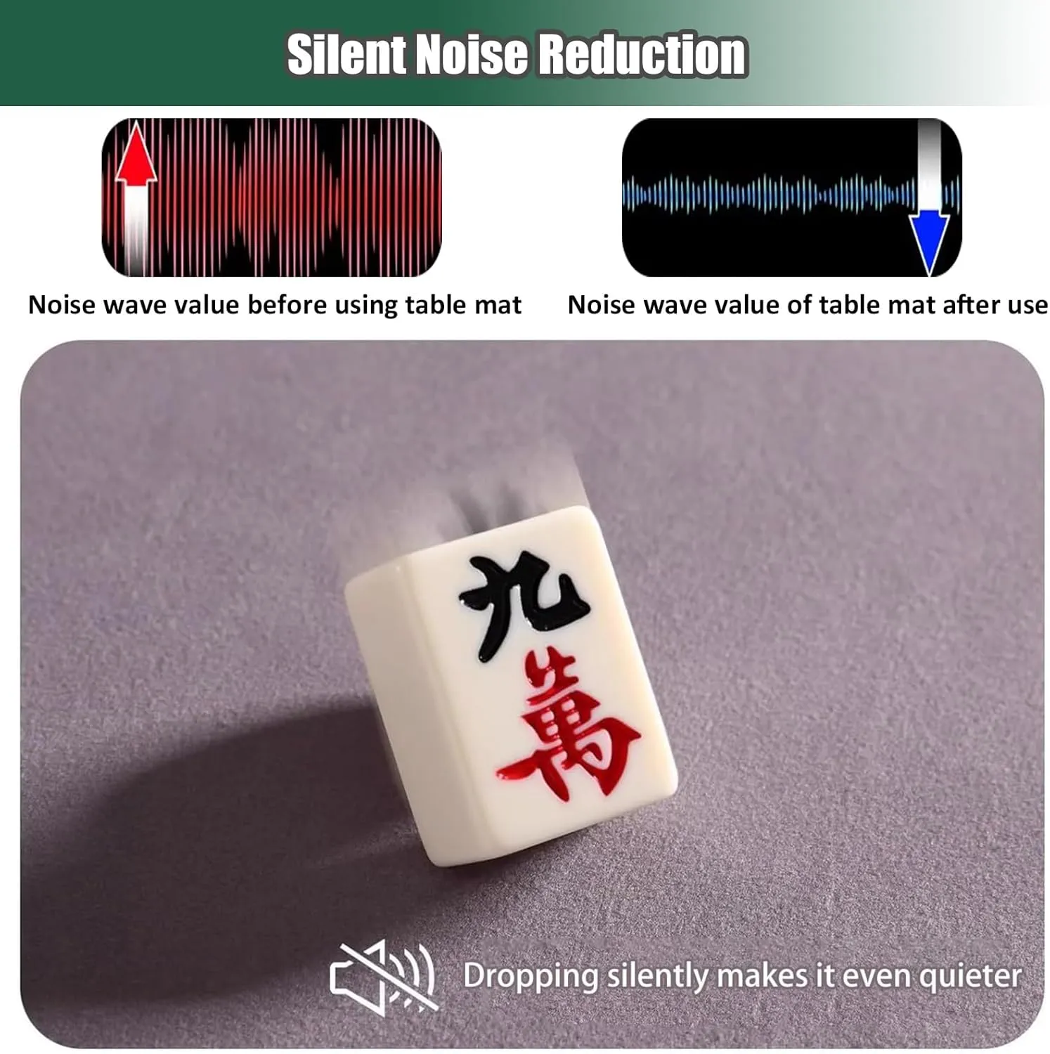 Non-Slip Crystal Velvet Mahjong Mat for Table, Quiet Noise Reduction Table Cover for Home Chess Room Mahjong Poker Cards Board Games, with Carrying Bag(Coffee 1,70cm/27.55in)
