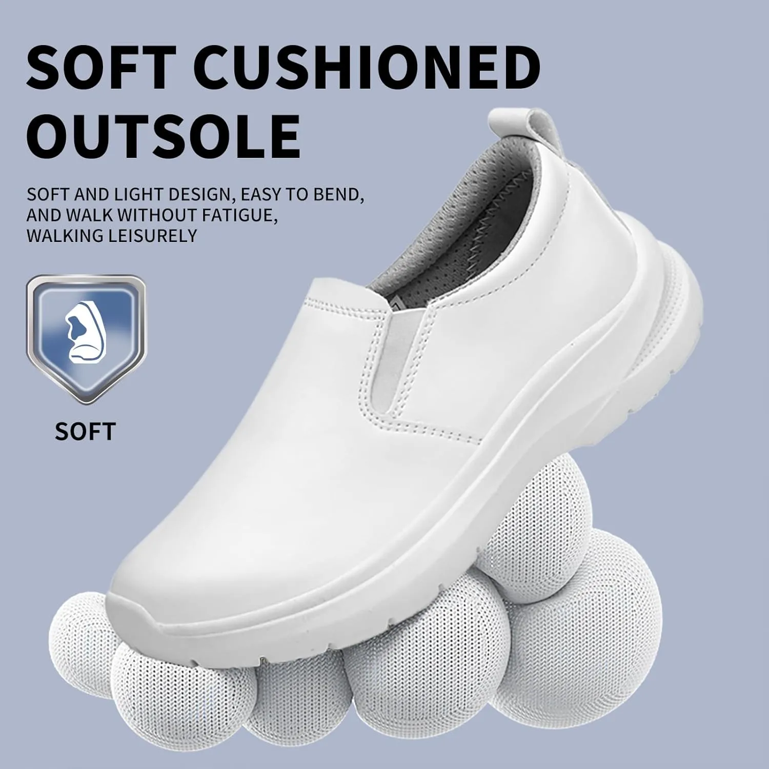 Non Slip Shoes for Women Food Service -Slip On, Lightweight,Comfortable,Nurse Shoe and Crew Work.