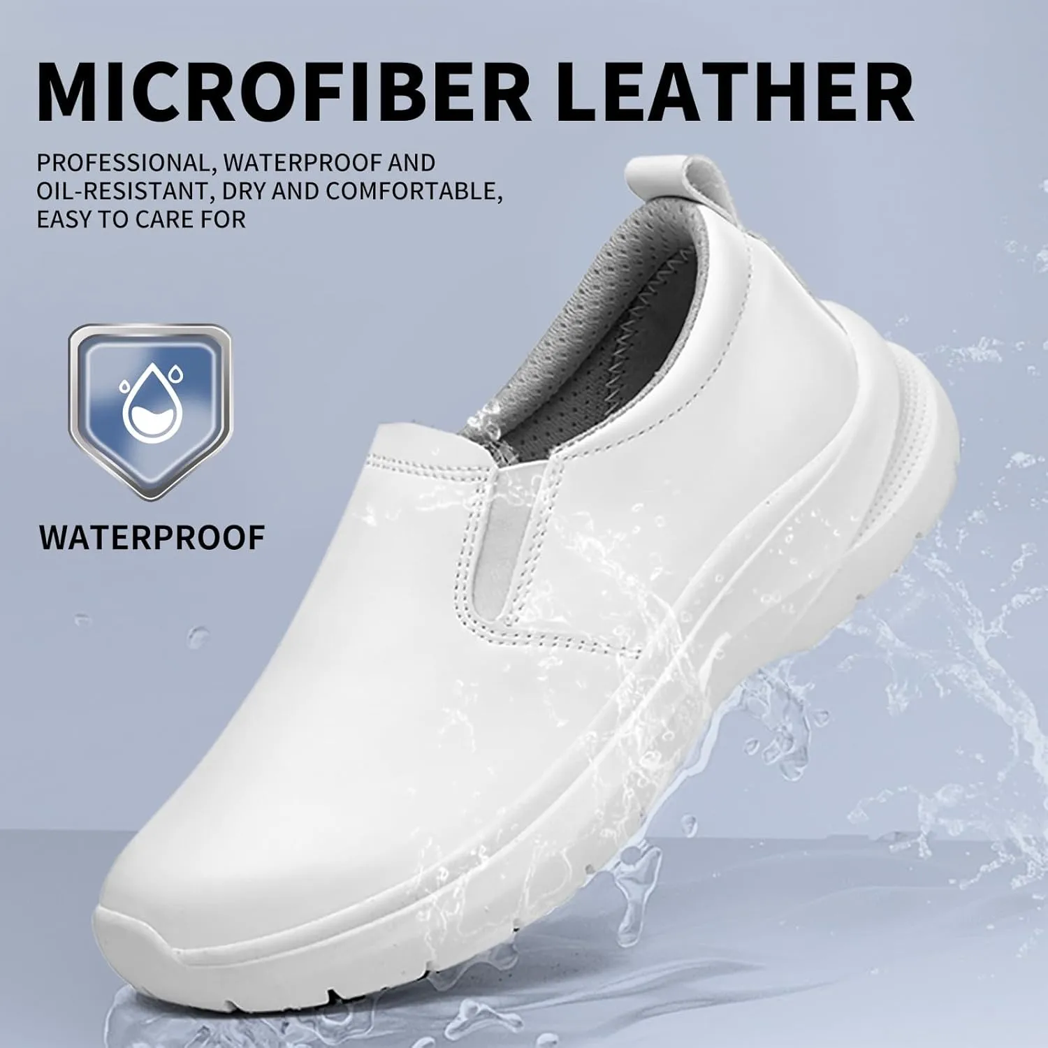 Non Slip Shoes for Women Food Service -Slip On, Lightweight,Comfortable,Nurse Shoe and Crew Work.