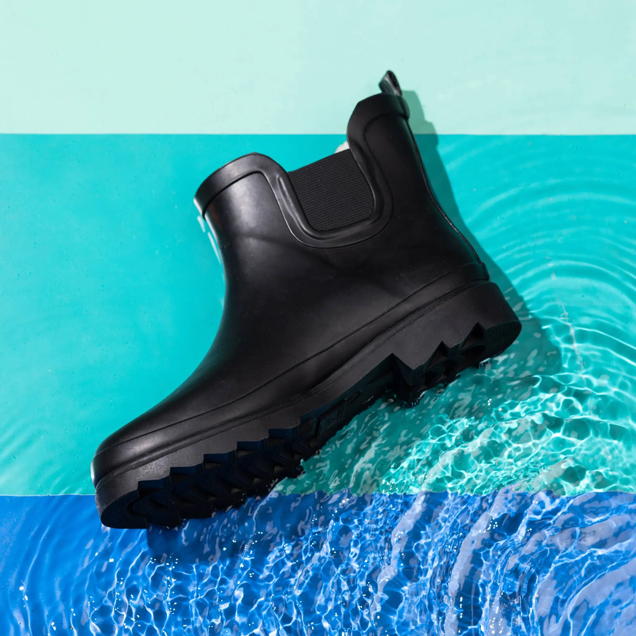 NORTY Womens 6" Ankle Rain Boots 39971 Matte Black