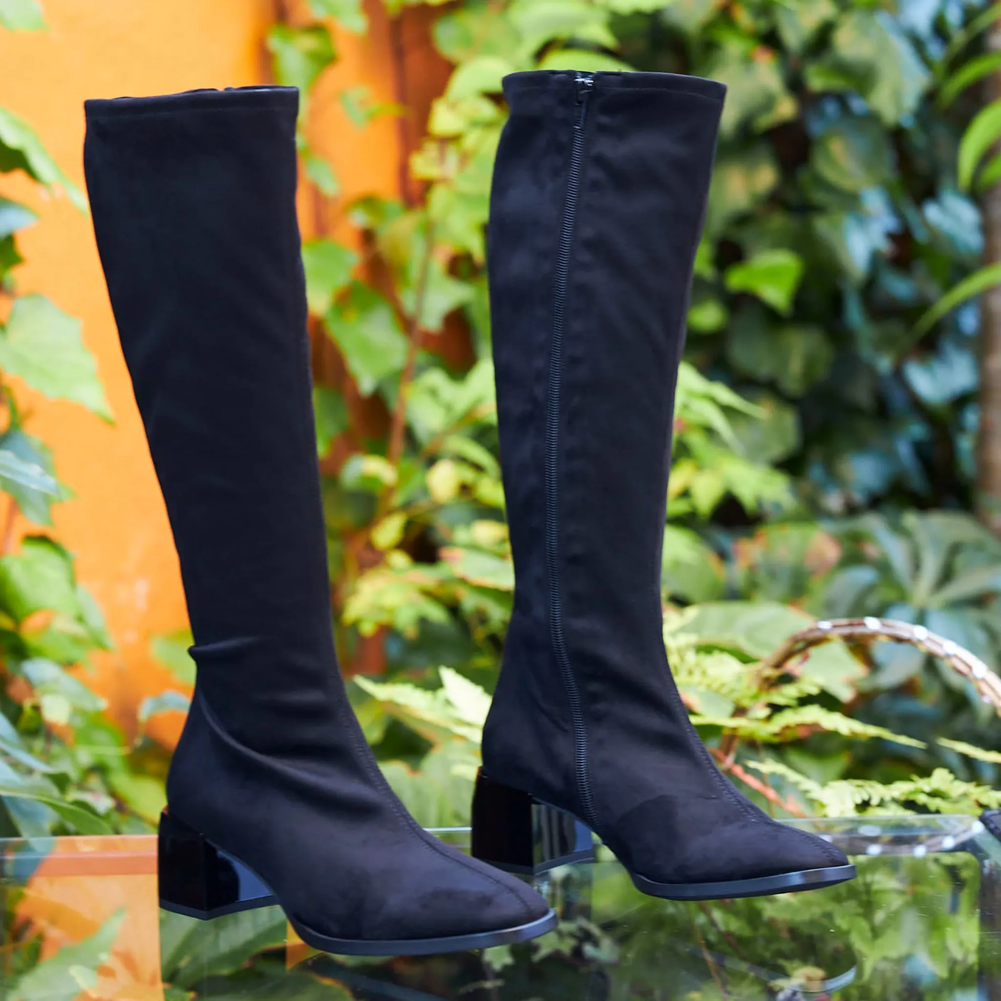 Nozomi Black or Brown Stretch Boots