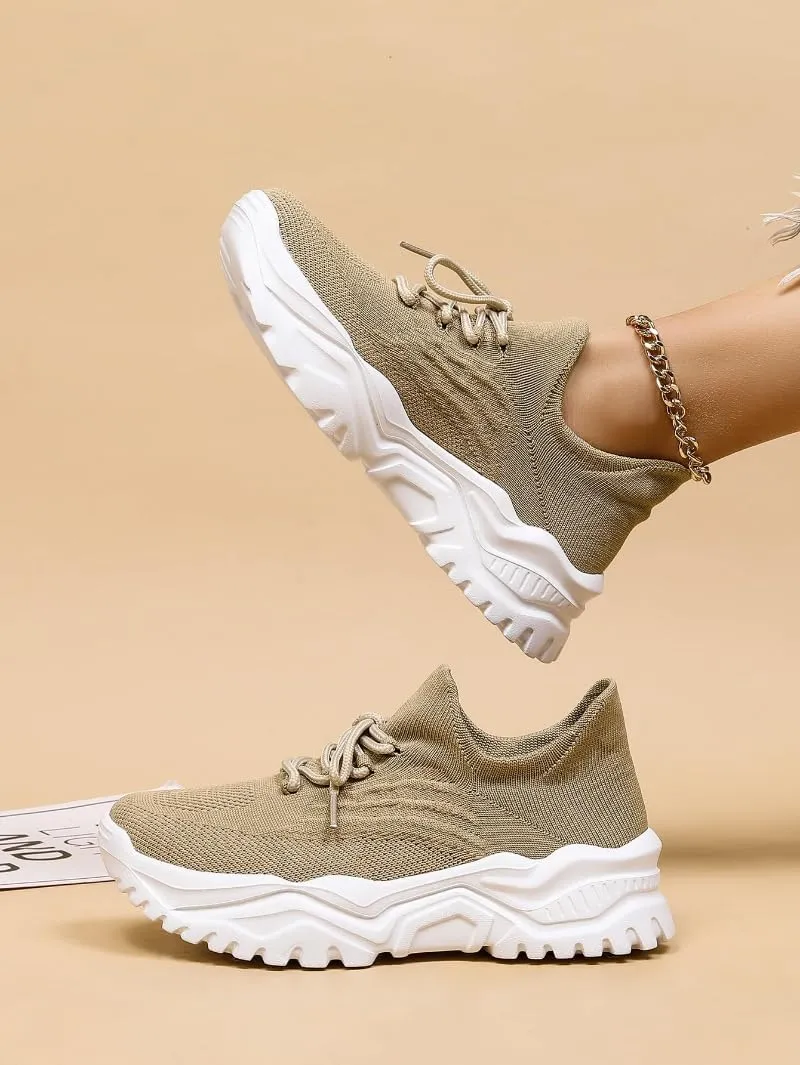 Nurse Babe Shoes Women's Shoes,Classic Breathable Knit Slip-On Sneakers Lace-up Low Top for Women on Feet All Day