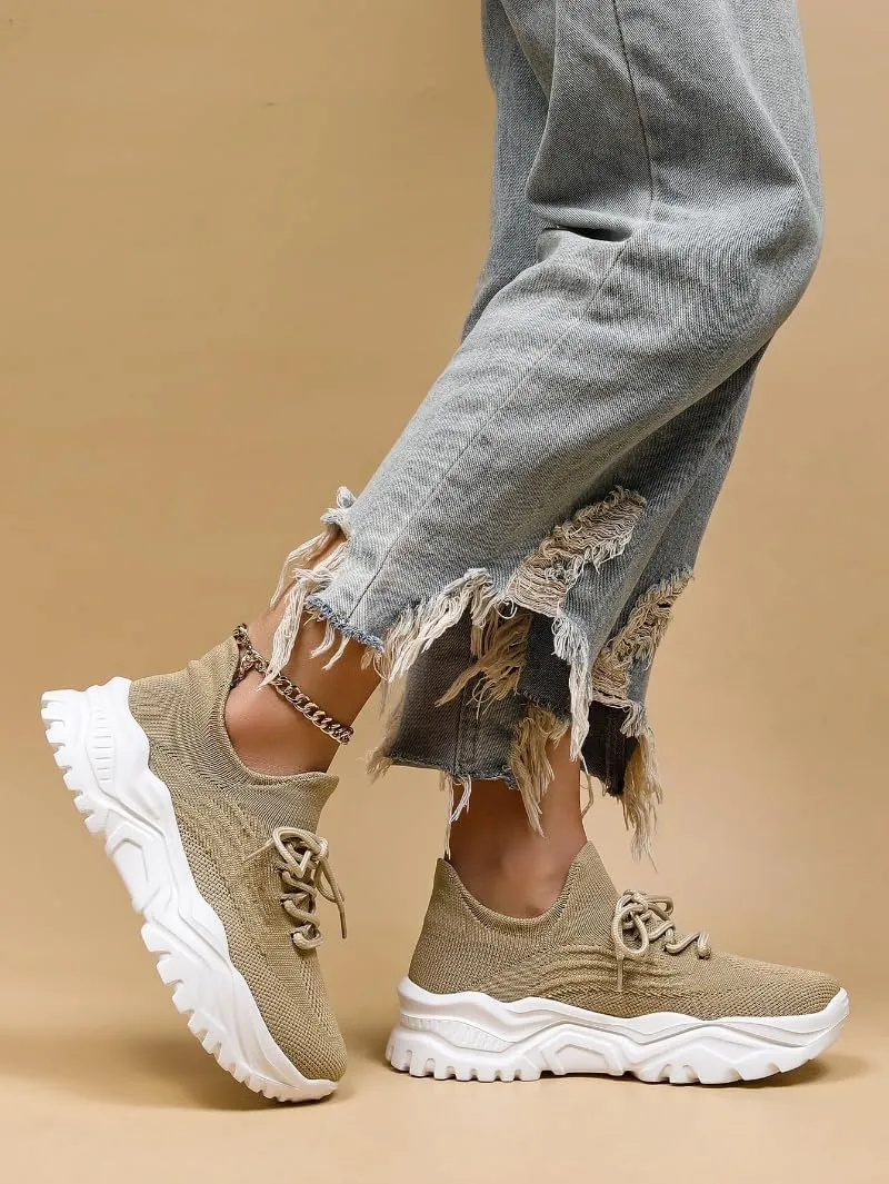 Nurse Babe Shoes Women's Shoes,Classic Breathable Knit Slip-On Sneakers Lace-up Low Top for Women on Feet All Day