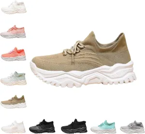 Nurse Babe Shoes Women's Shoes,Classic Breathable Knit Slip-On Sneakers Lace-up Low Top for Women on Feet All Day
