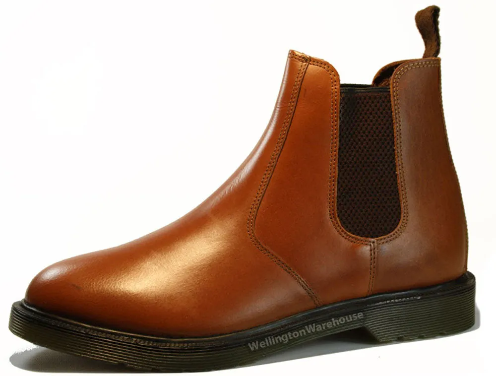 Oaktrak Walton Leather Pull on Boots in Chestnut Finish for Infant / Small Child